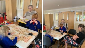 Wigan care home welcomes primary school visit